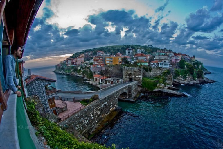 The Amasra peninsula seen from the air